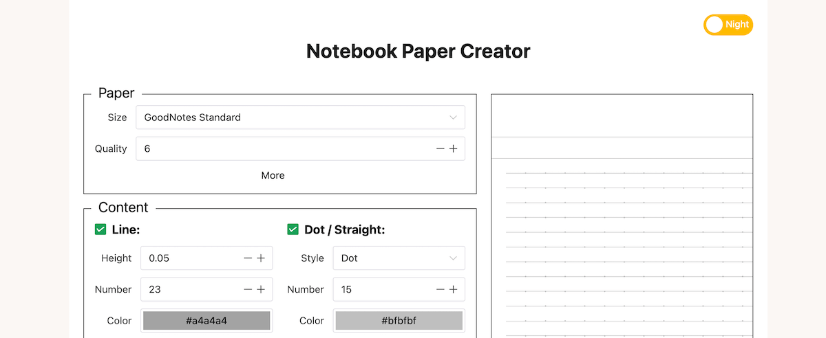 Notebook Paper Creator
